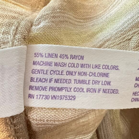 STARS ABOVE Women’s Wide Leg Linen Blend Pants XXL Vacation Beach Festival - Picture 7 of 7